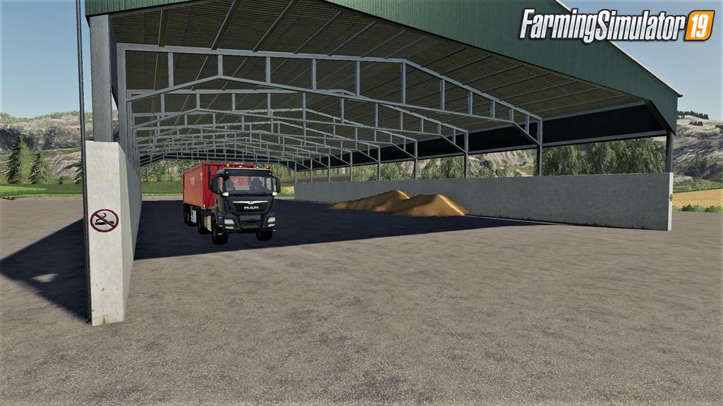 Placeable Large Grain Storage v1.0 for FS19