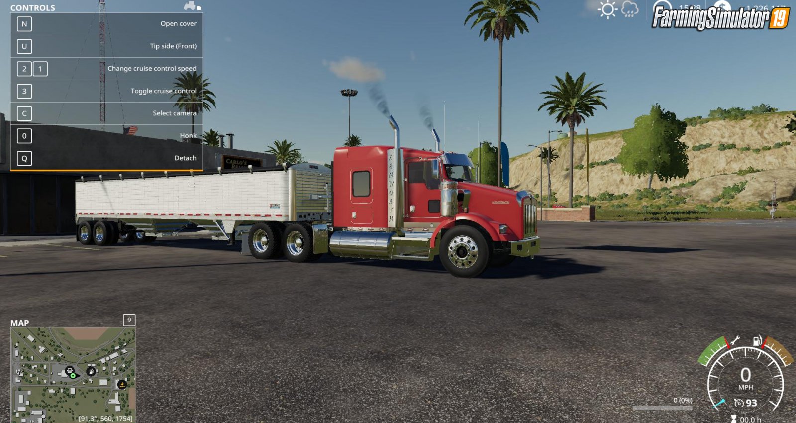 Kenworth T800 v1.2 By BubbyMods for FS19