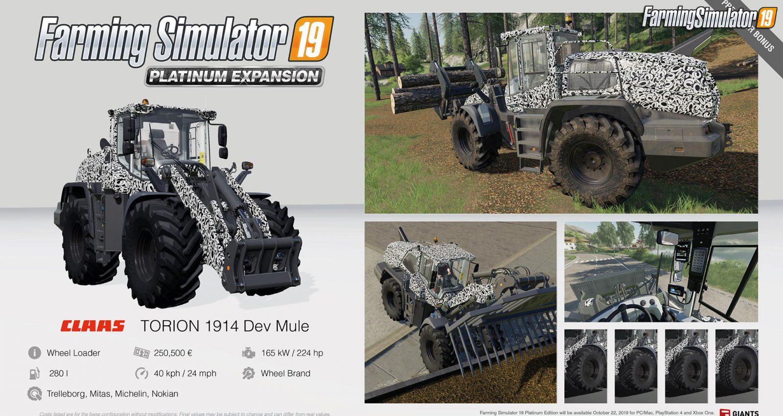 Farming Simulator 19 Platinum fact sheet #1