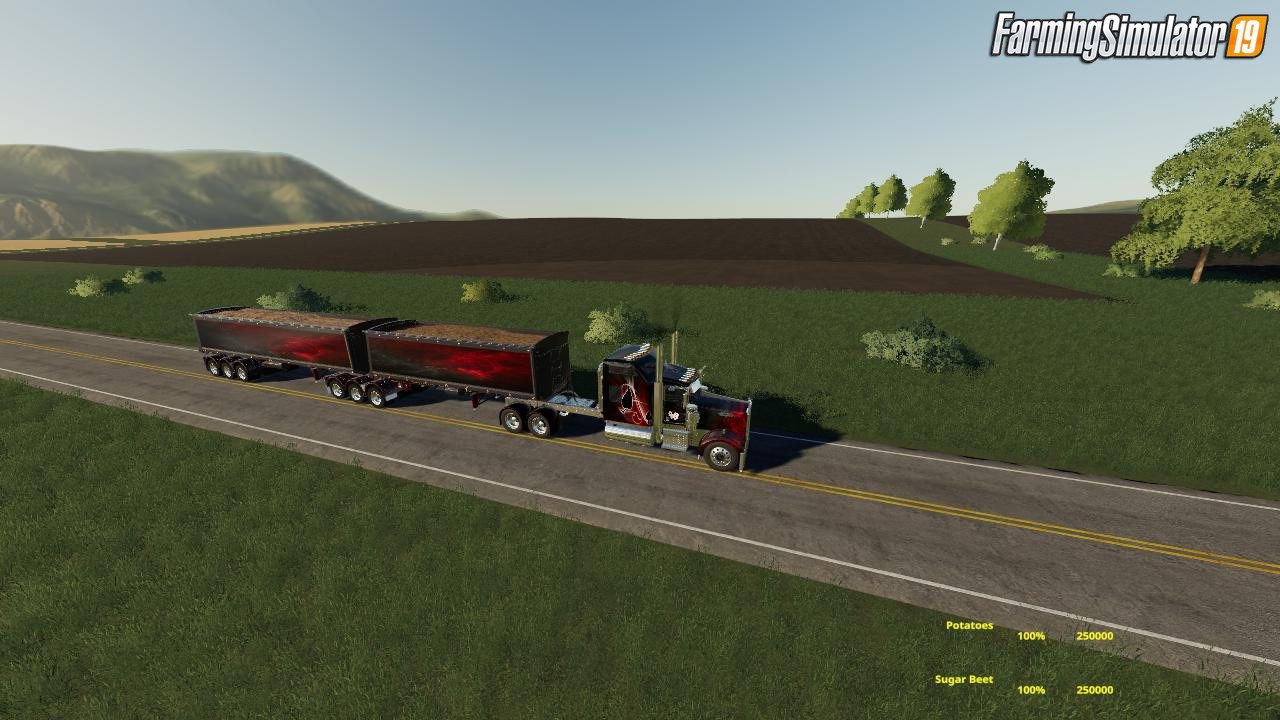 Ace Kenworth W900 + Tippers Trailers v2.0 for FS19
