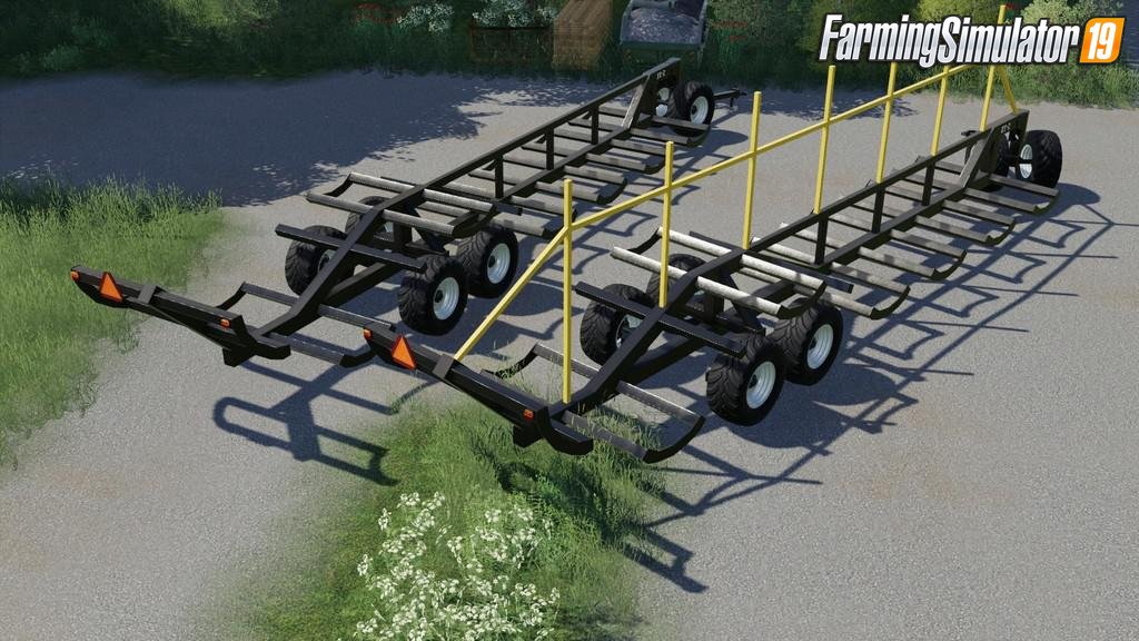 Heavy Duty Round Bale Trailer XT-2 v1.0 for FS19