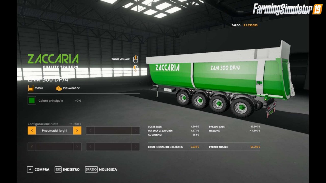 Trailer Zaccaria 300 DP/4 v1.0 for FS19