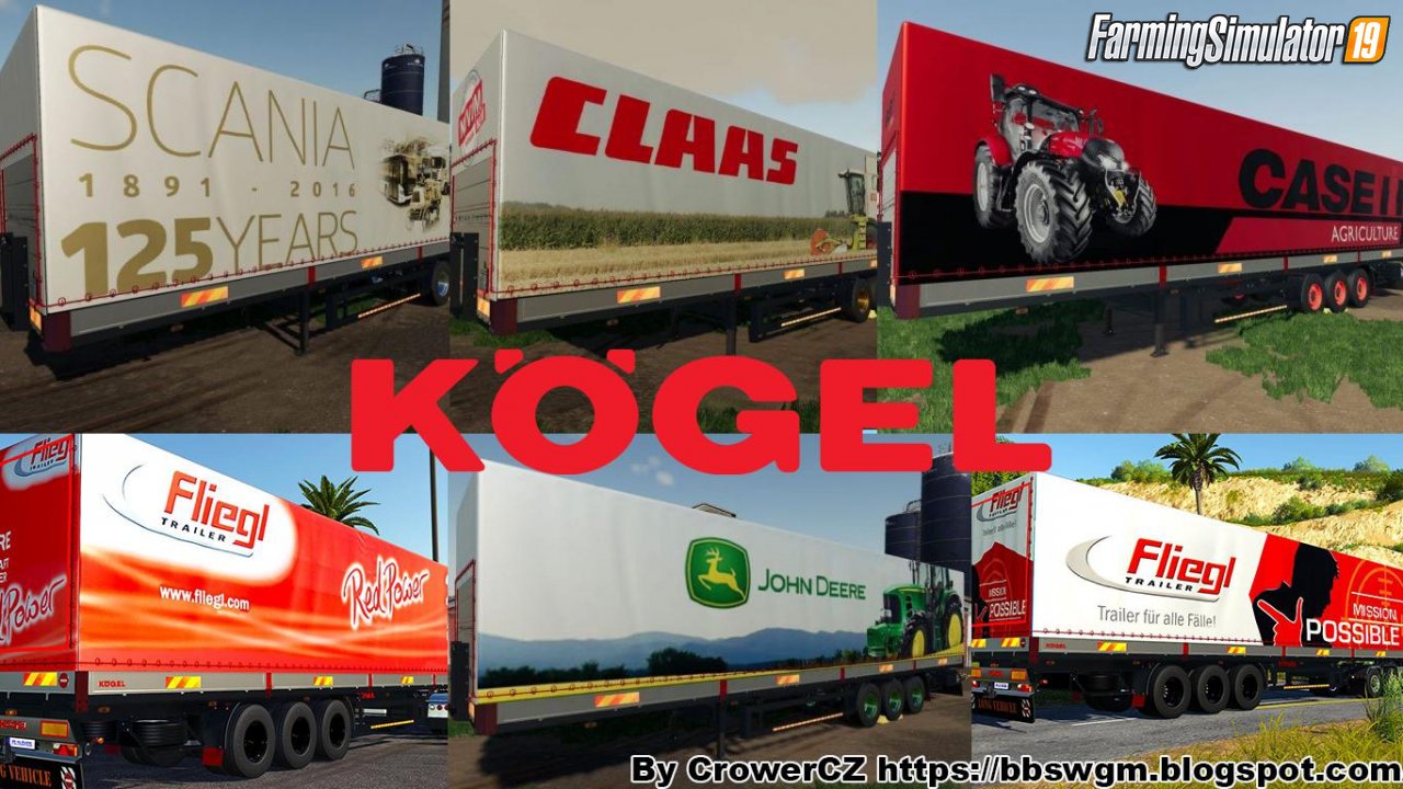 Mega Kogel Trailers Pack v1.0 for FS19