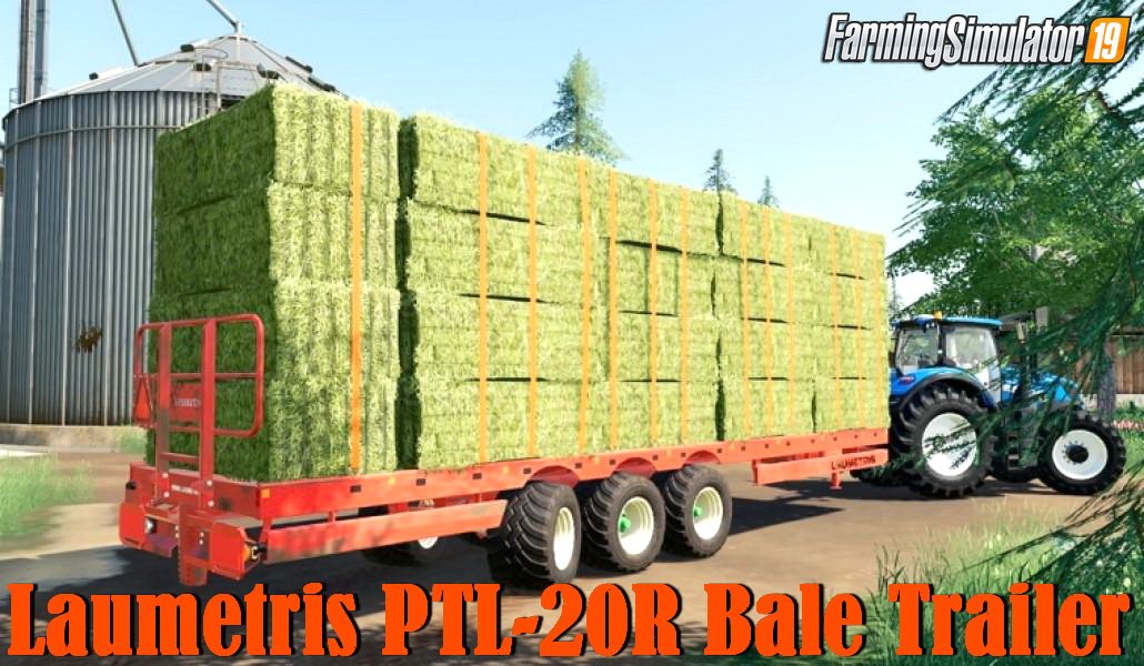 Laumetris PTL-20R Bale Trailer v1.0 for FS19