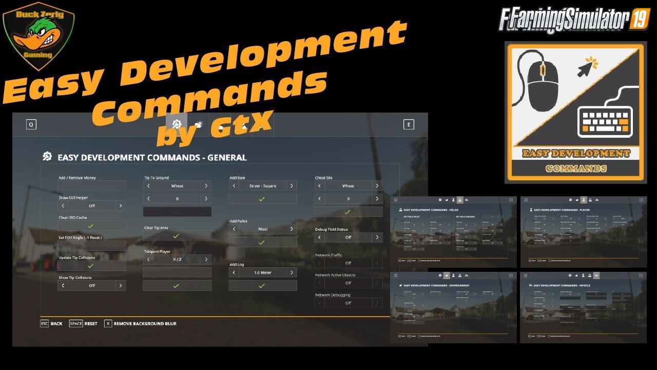 Easy Development Controls v1.0 for FS19