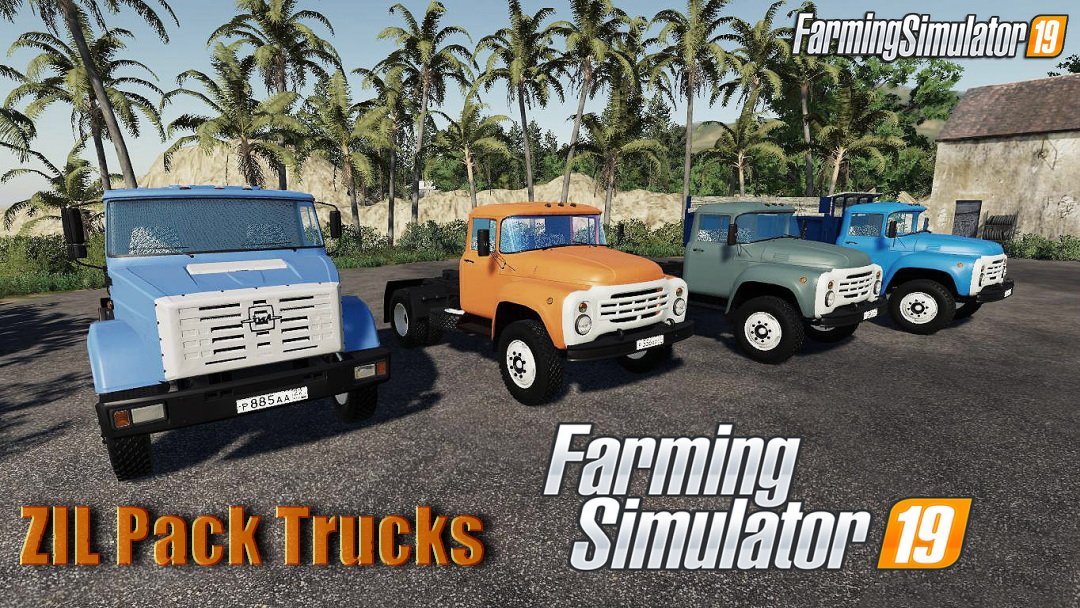 ZIL Pack Trucks + Trailers v3.4 for FS19