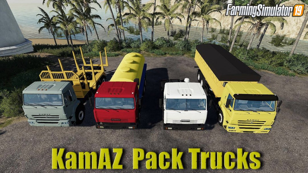 KamAZ Pack Trucks v4.6 for FS19