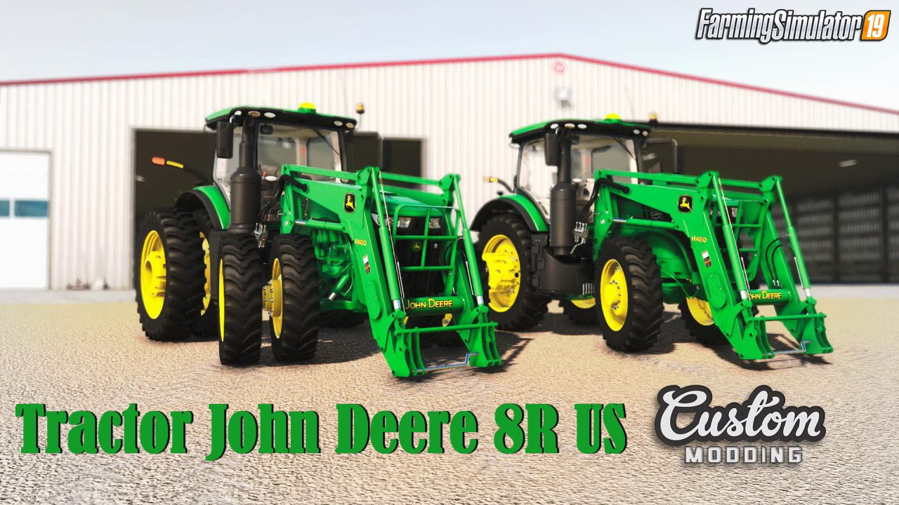 Tractor John Deere 8R US Series v2.0.0.1 for FS19