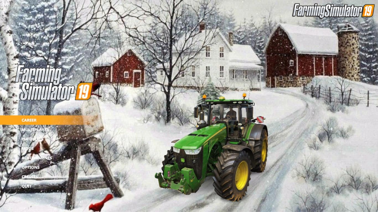 WINTER FARM MENU BACKGROUND v1.0 for FS19