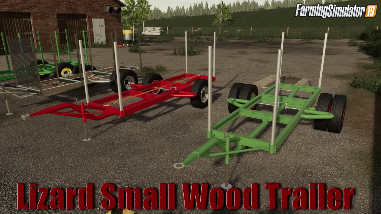 Lizard Small Wood Trailer v1.0 for FS19