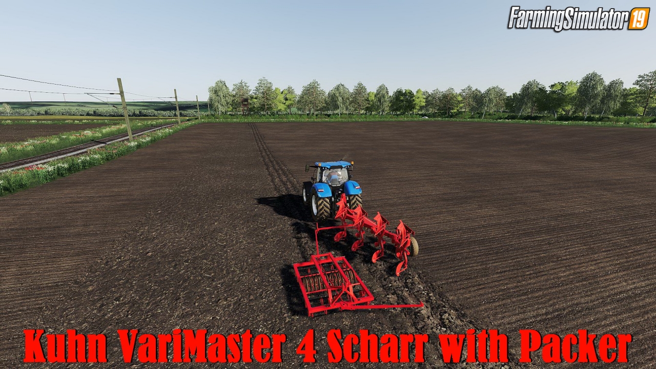 Kuhn VariMaster 4 Scharr with Packer v1.0 for FS19