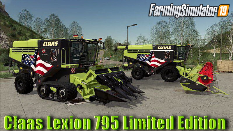 Combine Claas Lexion 795 Limited Edition v1.0 for FS19