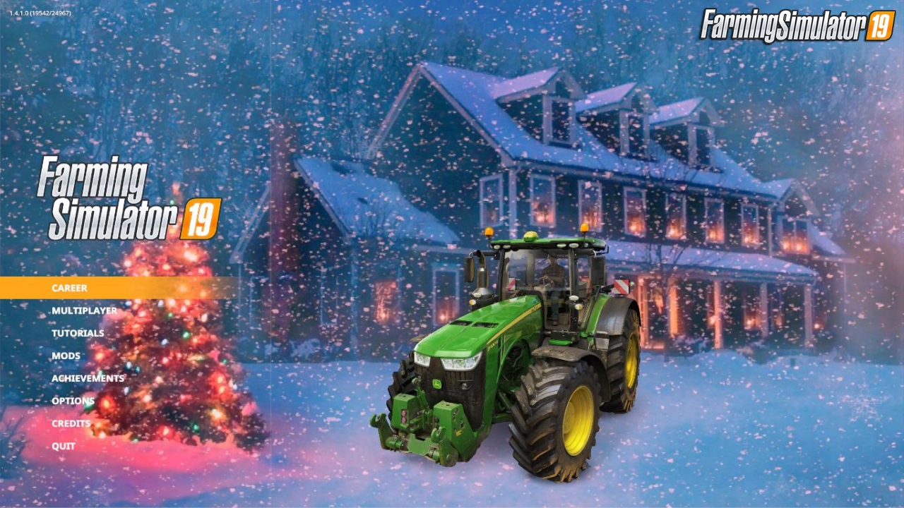 MERRY CHRISTMAS 2019 MENU BACKGROUND v1.0 for FS19