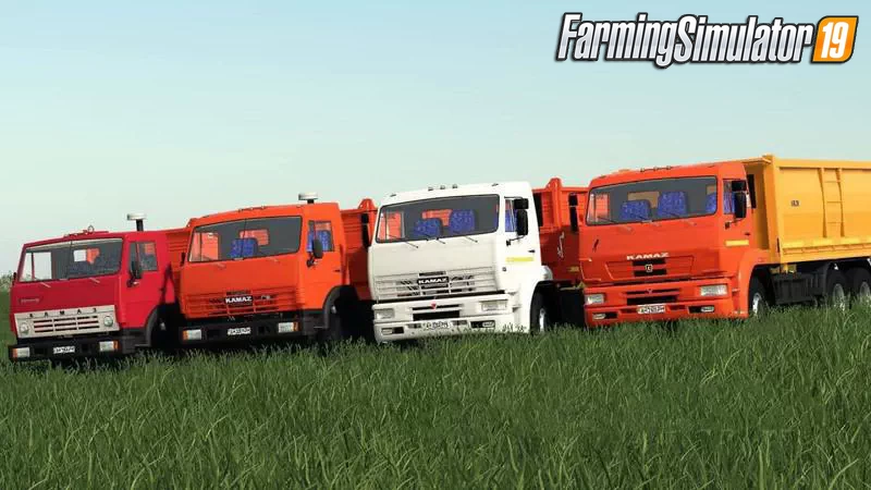 KamAZ Pack Trucks + Trailers v1.1 for FS19