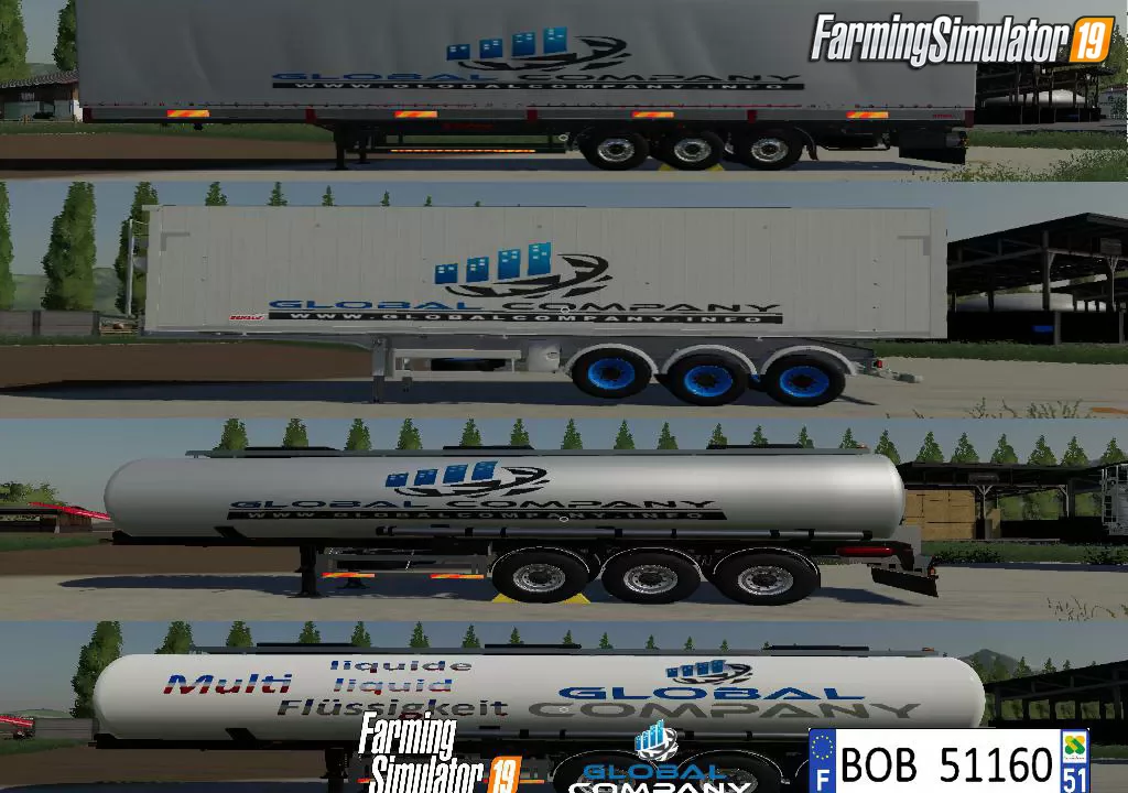 Pack Trailers Global Company v1.0 By BOB51160 for FS19