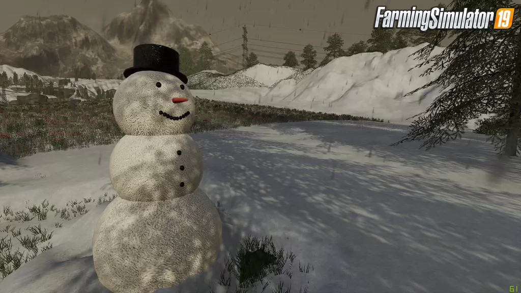 Snowman Placeable v1.0 for FS19