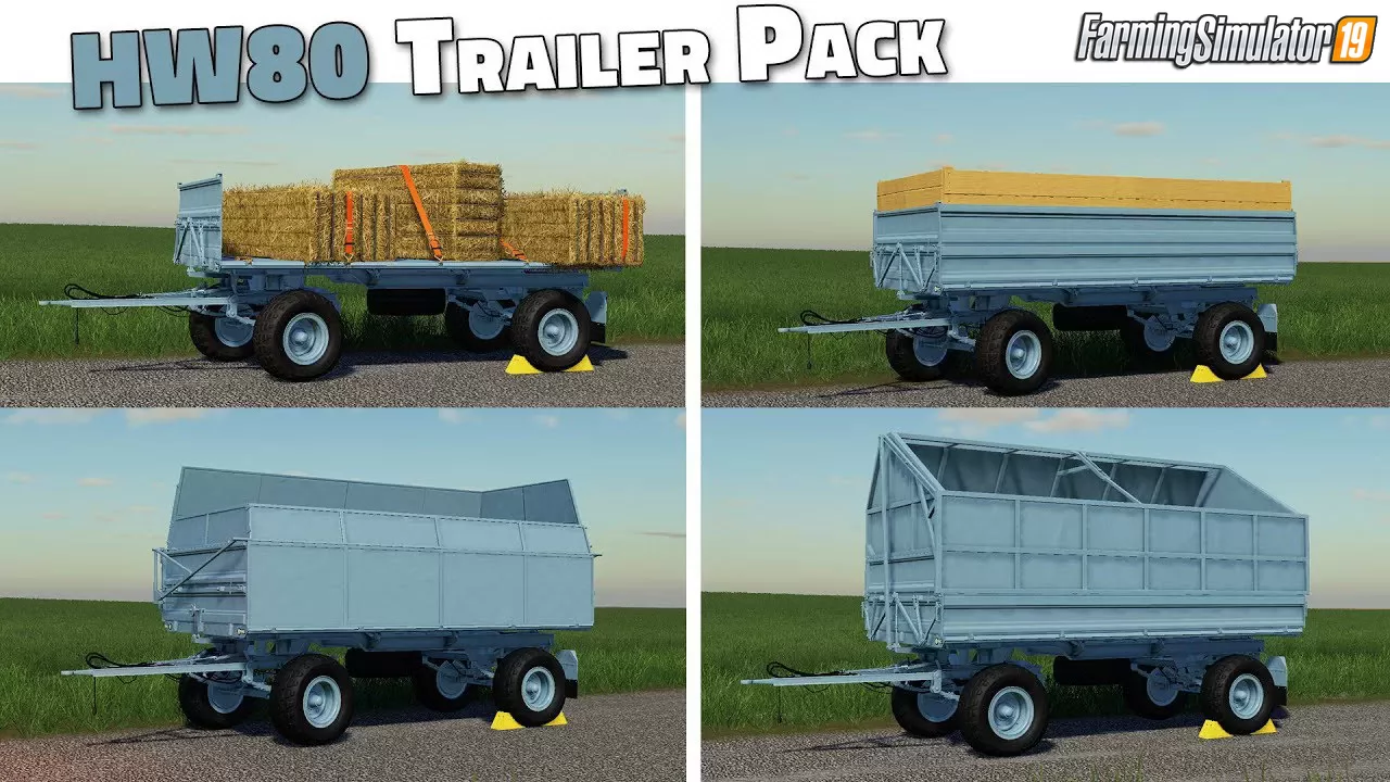 HW80 Trailer Pack v1.2 for FS19