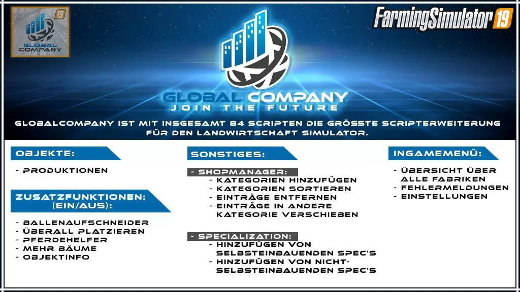 GLOBAL COMPANY V1.2.1 FOR FS19