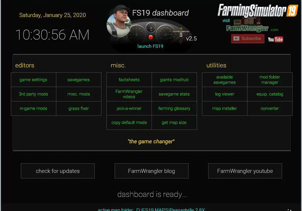 Dashboard Tool v3.8 for FS19