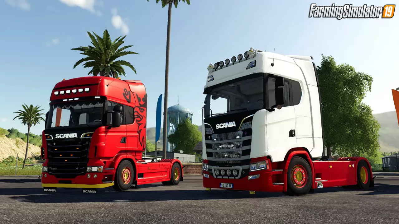 Scania S580 Custom + Scania V8 v1.0 for FS19