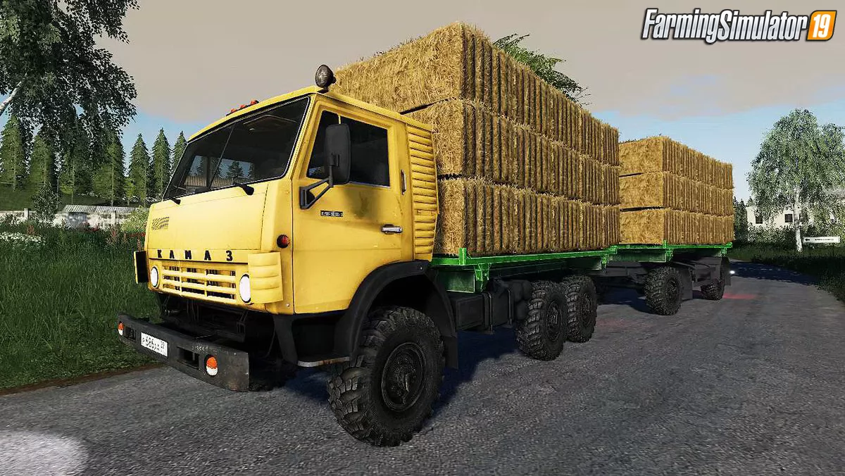 KamAZ 4310 Flat + Trailer v1.3 for FS19