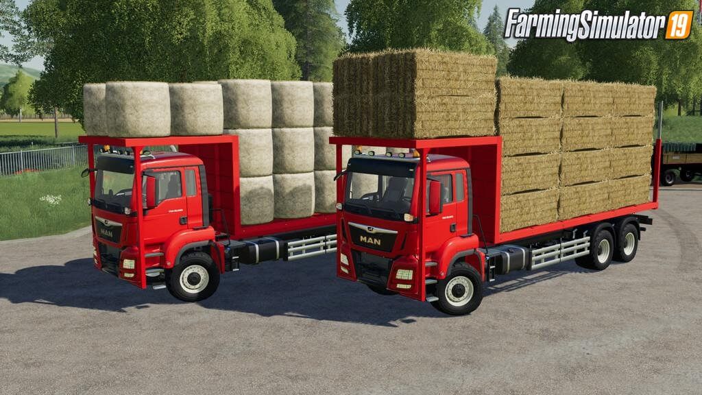 MAN TGS 18.500 Bale Transport AutoLoad v1.0 for FS19