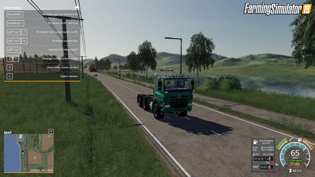 Vehicle Info Mod v1.0 for FS19