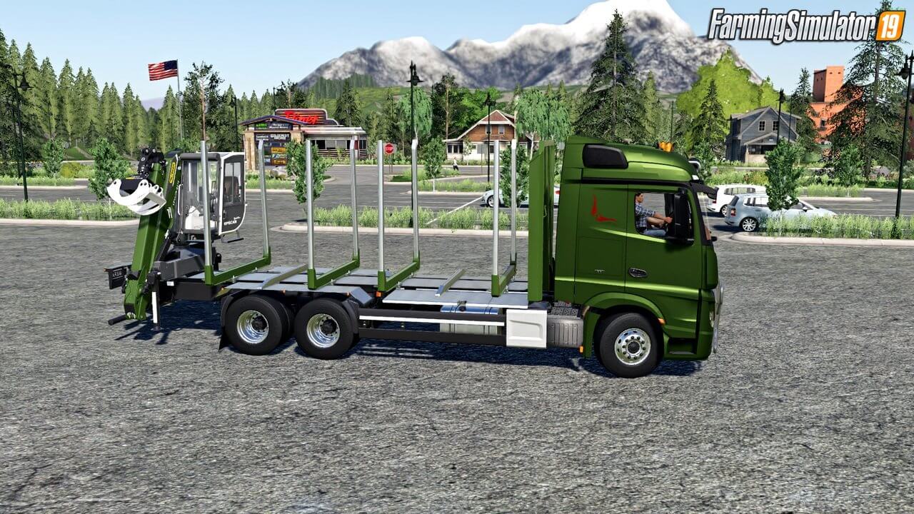 Mercedes Benz Actros 1845 Forest Truck V10 For Fs19