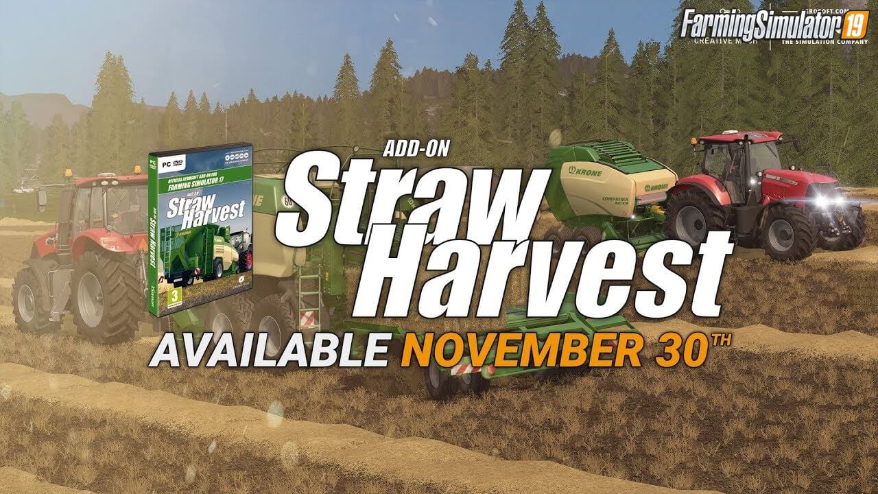 Straw Harvest Free Addon for Farming Simulator 19