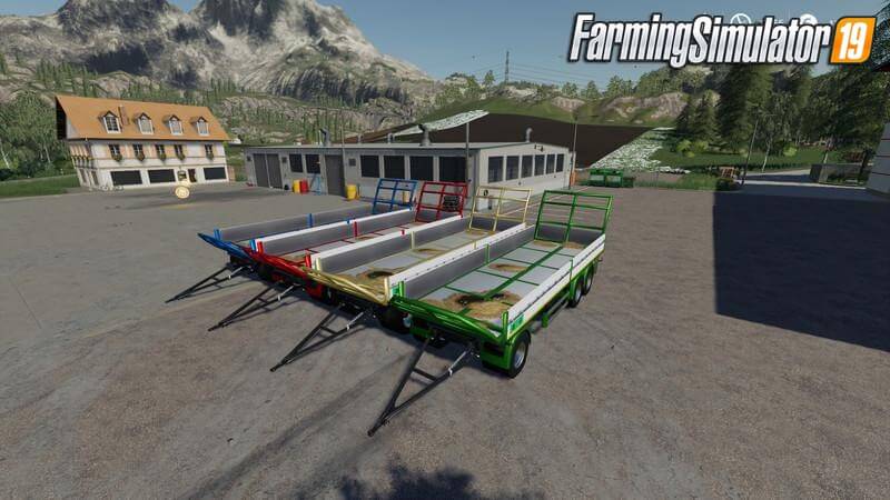 Trailer 3 Axle With Platform v1.1.0.2 for FS19