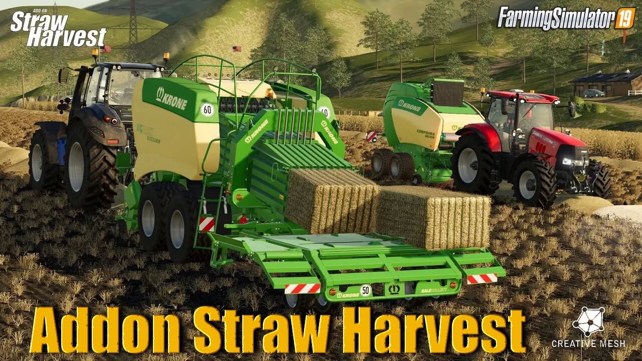 Addon Straw Harvest v1.1 by Creative Mesh for FS19