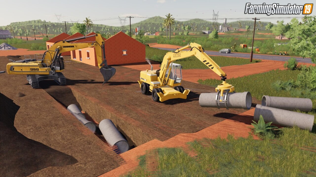 Dynamic Concrete Pipes Pack v1.1 for FS19