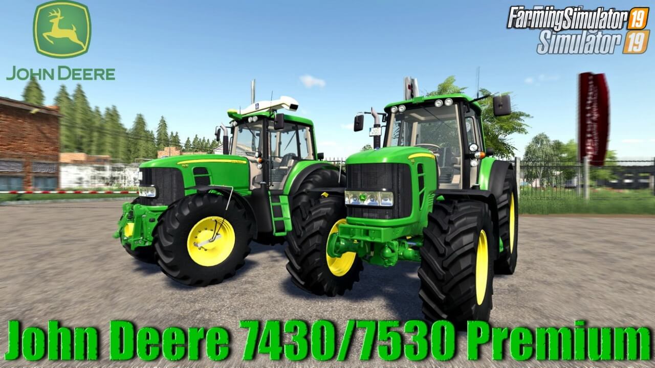 Tractor John Deere 7430/7530 Premium v2.0 for FS19