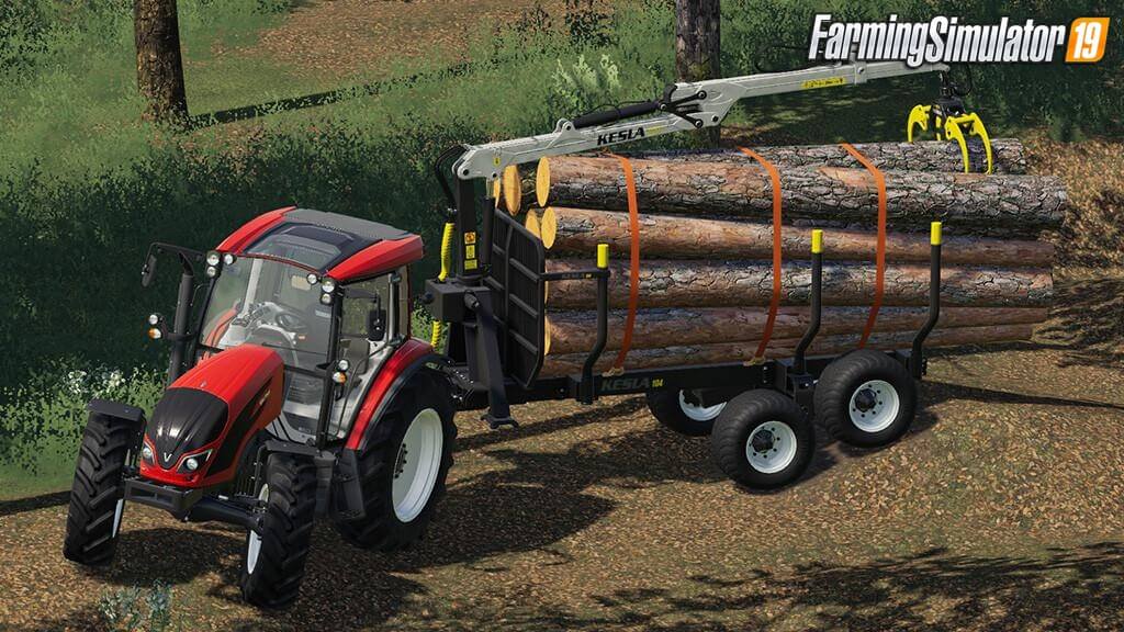 Kesla 104 Trailer with Crane v1.0 for FS19