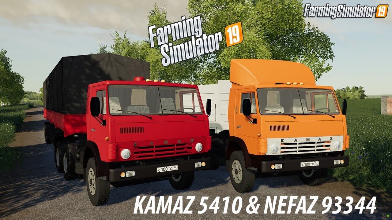 KamAZ 5410 + Trailer Nefaz 93344 v1.0.0.1 for FS19