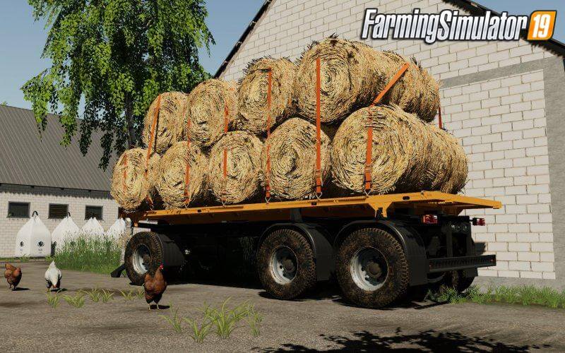 Nefaz Bale Trailer 3 Axle v1.0 for FS19