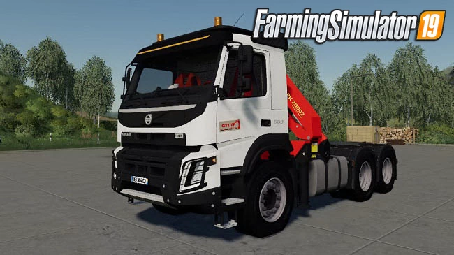 Volvo FMX 6x4 Grue Truck v1.1 for FS19