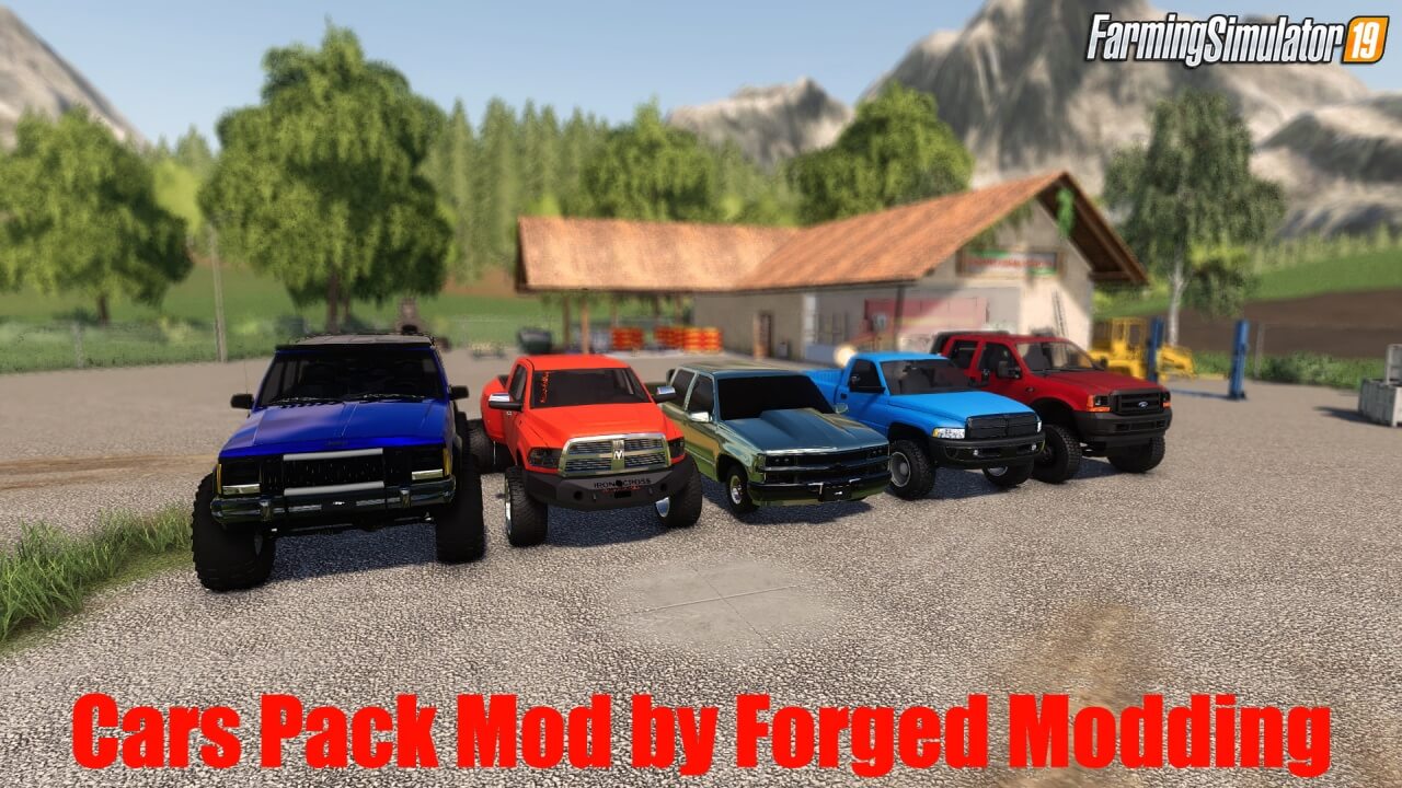 Cars Pack Mod v1.0 by Forged Modding for FS19