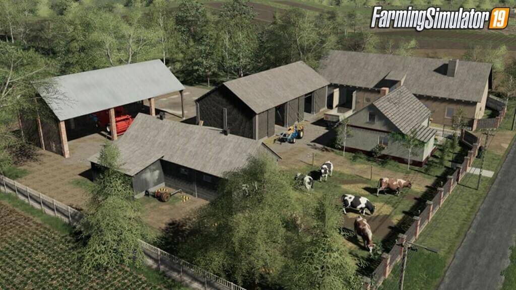 Cows Barn Old Placeable v1.1 for FS19