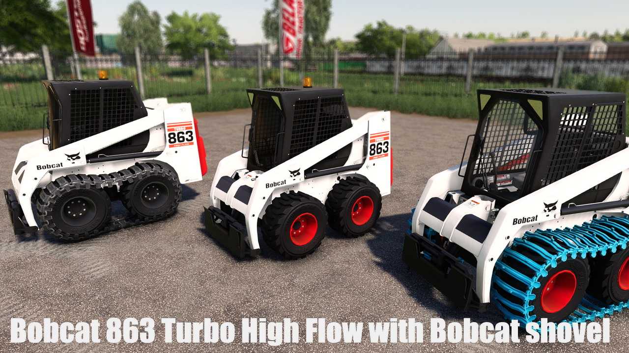 Bobcat 863 Turbo High Flow with Bobcat Shovel v1.0 for FS19