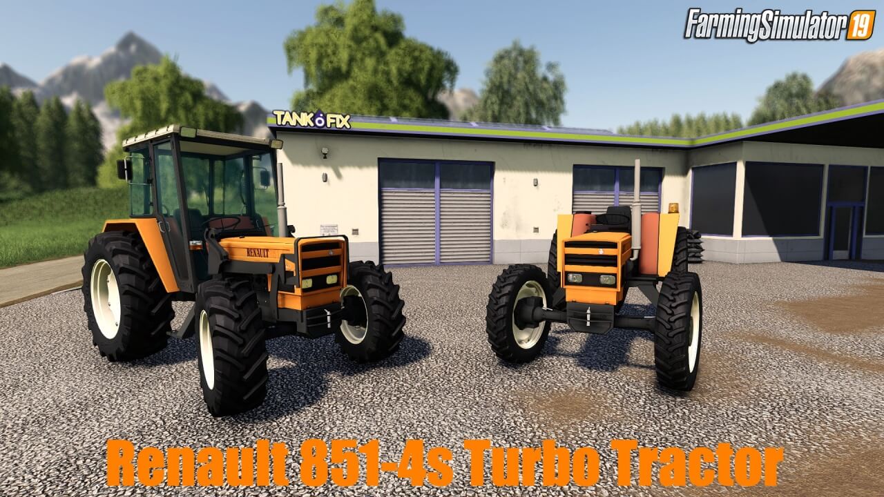 Renault 851-4s Turbo Tractor v1.0.0.1 for FS19