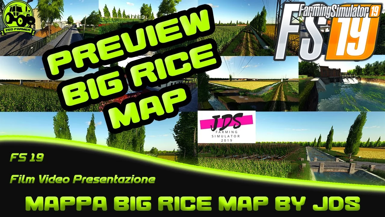 Big Rice Map v1.0 by JDS MODDING for FS19