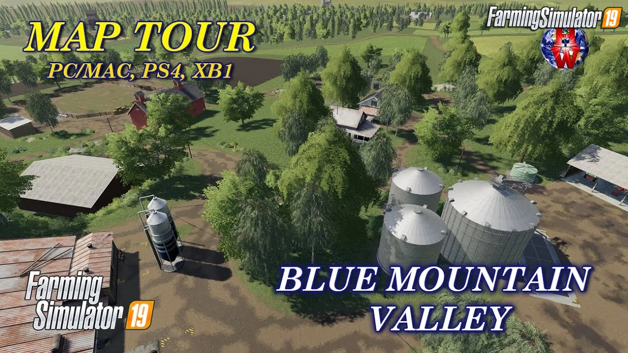Blue Mountain Valley Map v1.2.1 for FS19