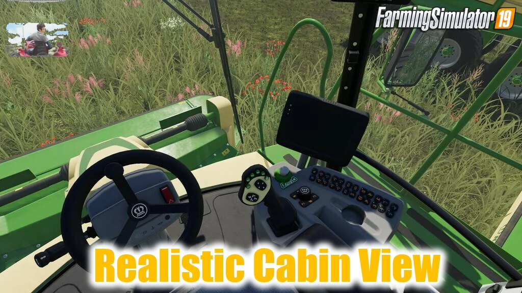 Realistic Cabin View Mod v1.2 for FS19