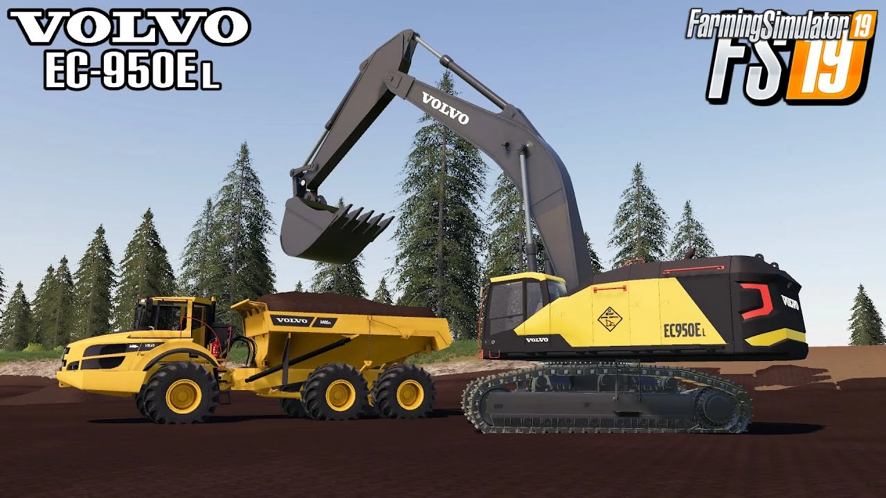 Volvo EC950E Excavator v1.1 for FS19