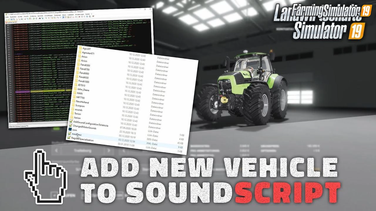 Changed Motor Sounds Script v1.0.0.1 for FS19