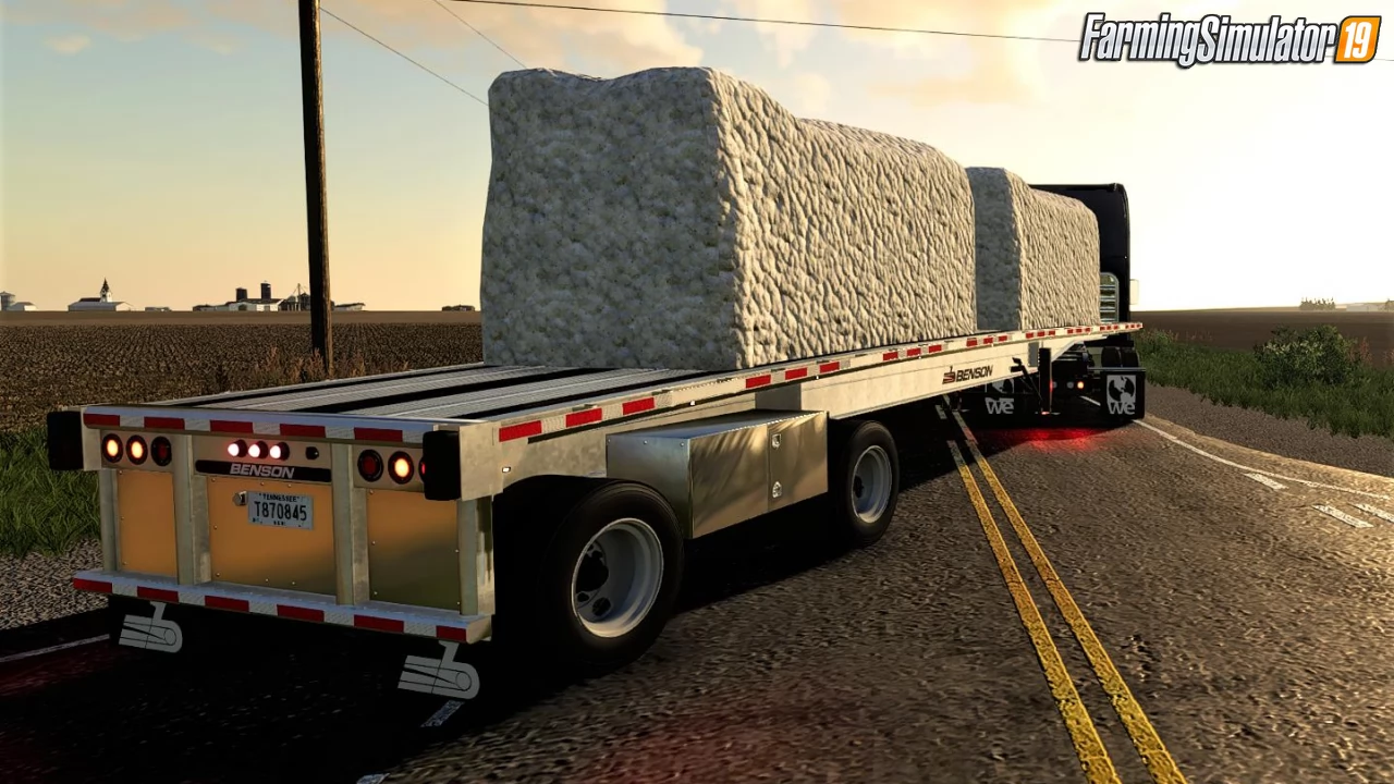 Benson 524 Aluminum FlatBed Trailer v1.0 for FS19