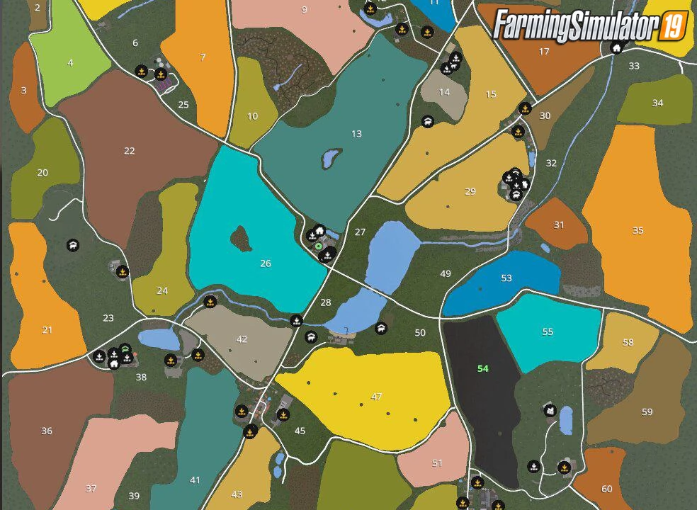 Losshugelland Map v1.0.2 for FS19