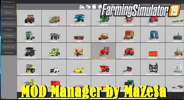 MOD Manager v3.7.4 by MaZeSa for FS19