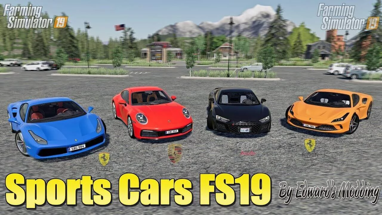 Sports Cars FS19 By Edwards Modding - Farming Simulator 19